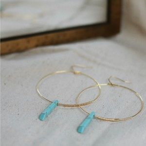 Turquoise Hoop Earrings